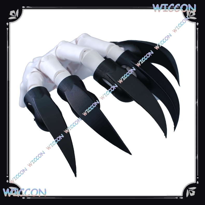 Women Accessories Kit - Animal Costume Fingernails Black Beast Claw