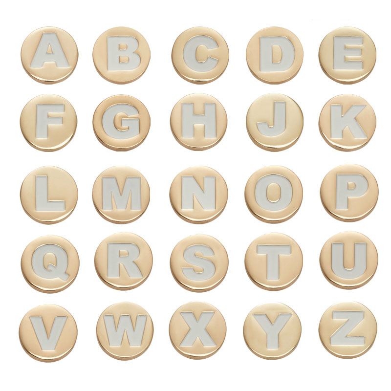 Women'S Accessories For Crocs - Bling Gold Letter Shoe Charms for