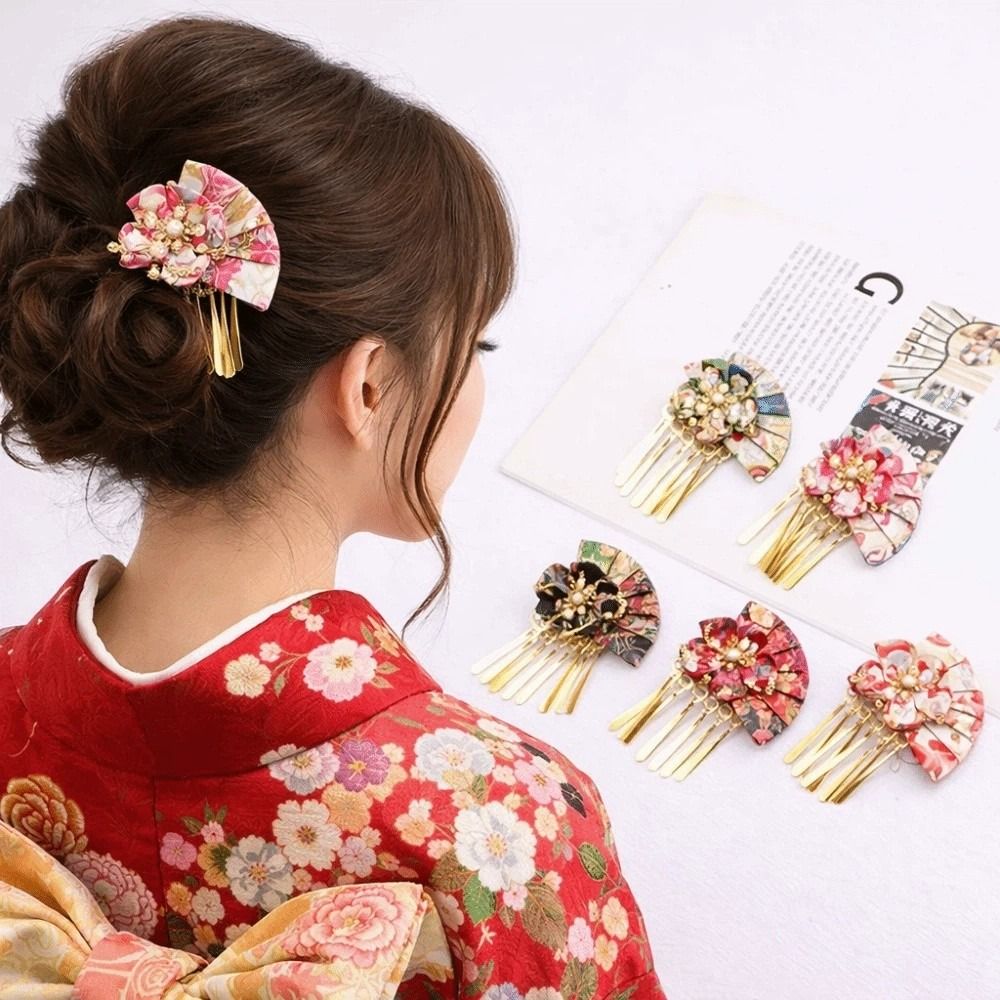 Women Hairpin Faux Pearl Flowe - Women'S Kimono Accessories review and price