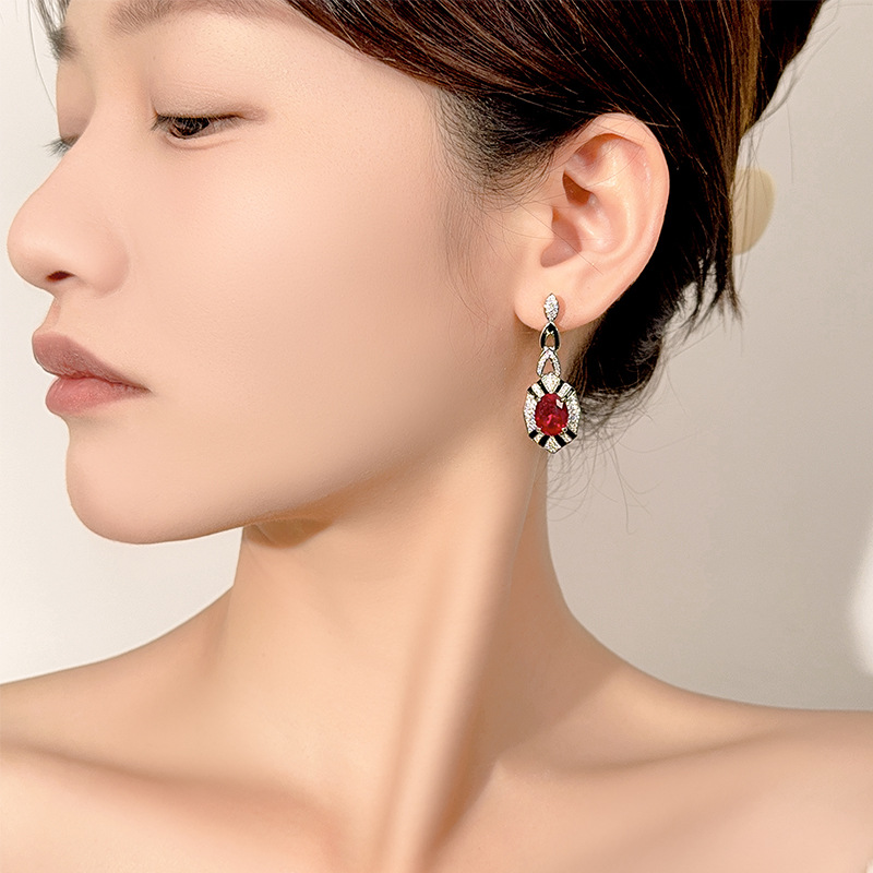Art Deco Oval Cut Emerald Sapp - Women Jewelry Accessories For Black Dress review and price