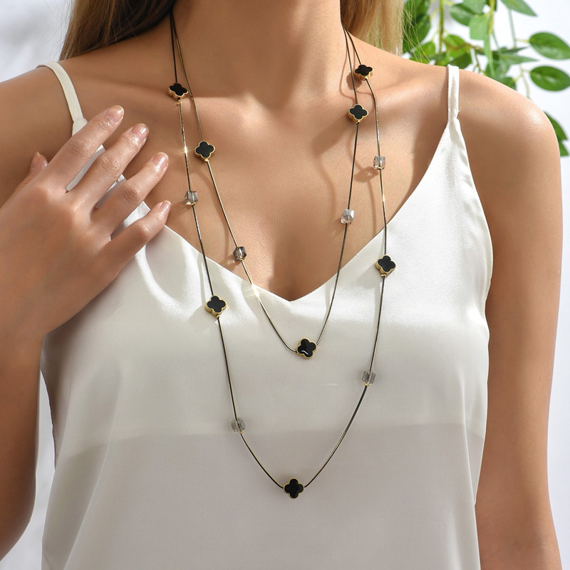 Multi Layers Black Beads Chain - Women Jewelry Accessories For Black Dress review and price