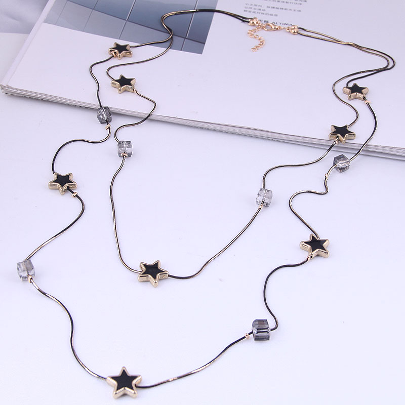 Multi Layers Black Beads Chain - Women Jewelry Accessories For Black Dress review and price