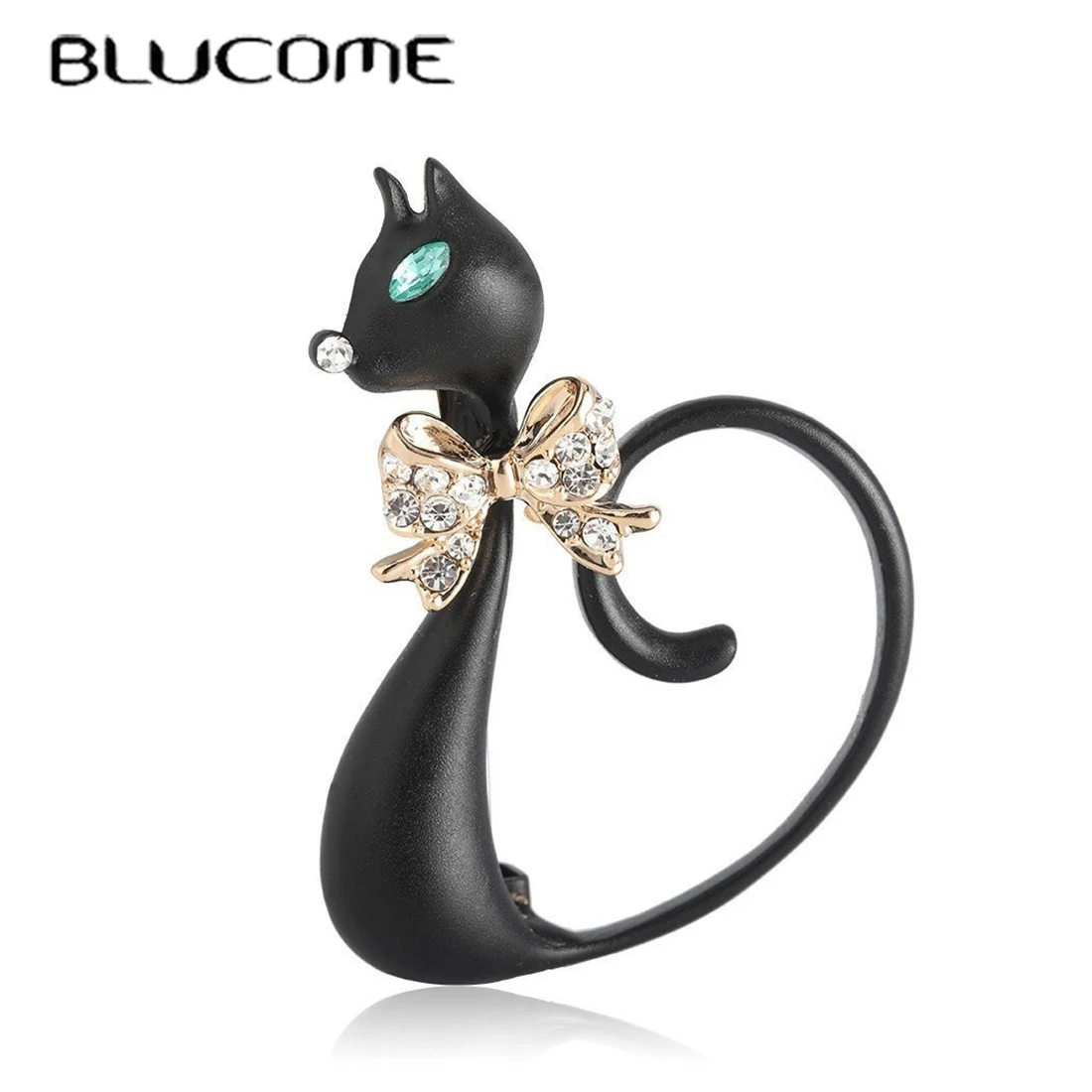 Blucome Cute Animal Black Cat  - Women Jewelry Accessories For Black Dress review and price