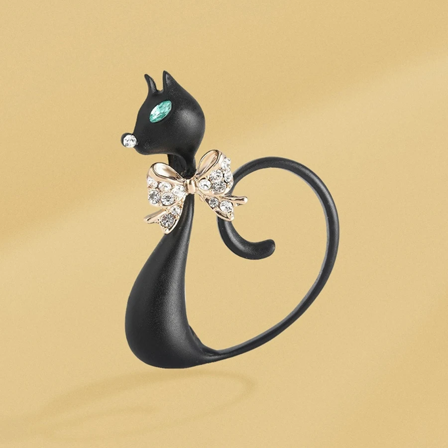 Blucome Cute Animal Black Cat  - Women Jewelry Accessories For Black Dress review and price