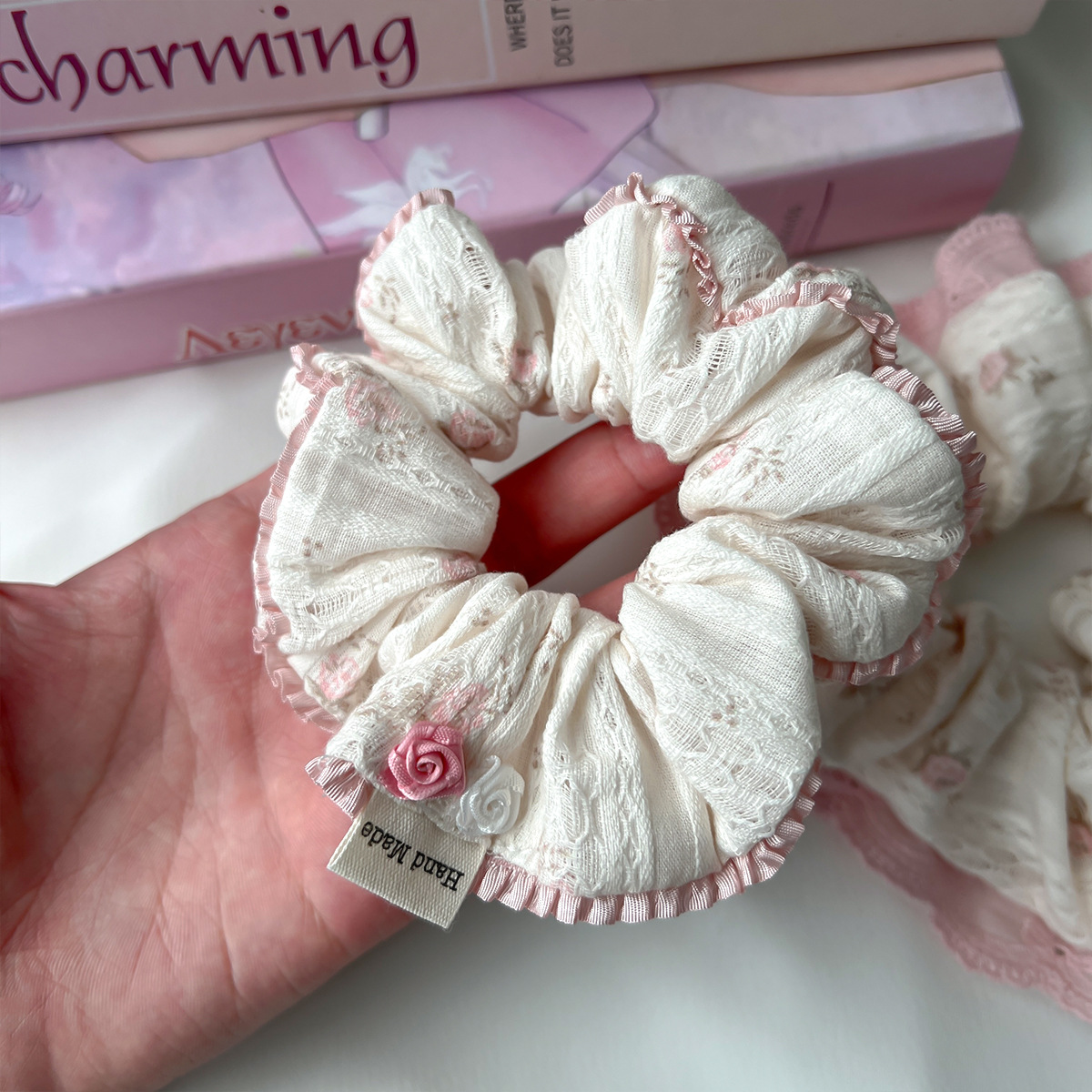 Sweet Girls Lace Trim Jacquard - Hair Tie Velvet review and price