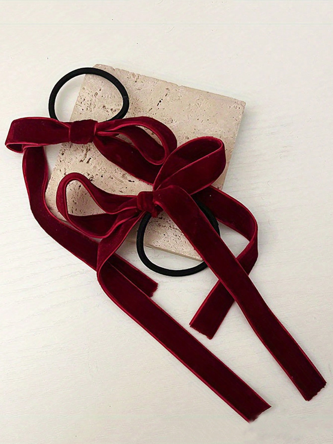 2/8pcs Fashion Black Velvet Bo - Hair Tie Velvet review and price