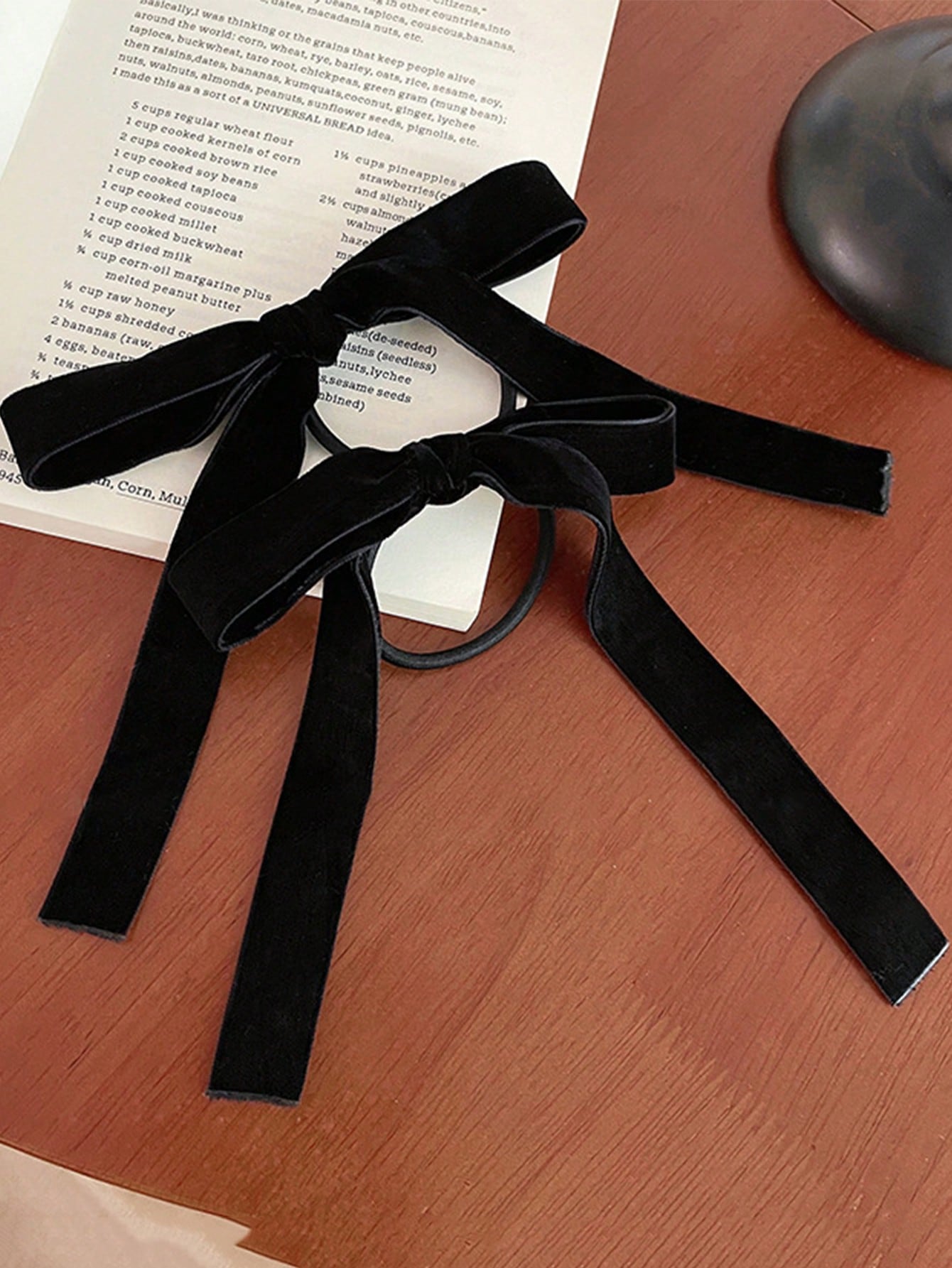 2/8pcs Fashion Black Velvet Bo - Hair Tie Velvet review and price