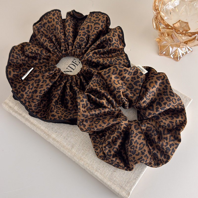 Velvet Leopard Print Double-La - Hair Tie Velvet review and price