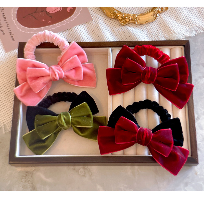 Cute Red Velvet Bow Hair Ties  - Hair Tie Velvet review and price