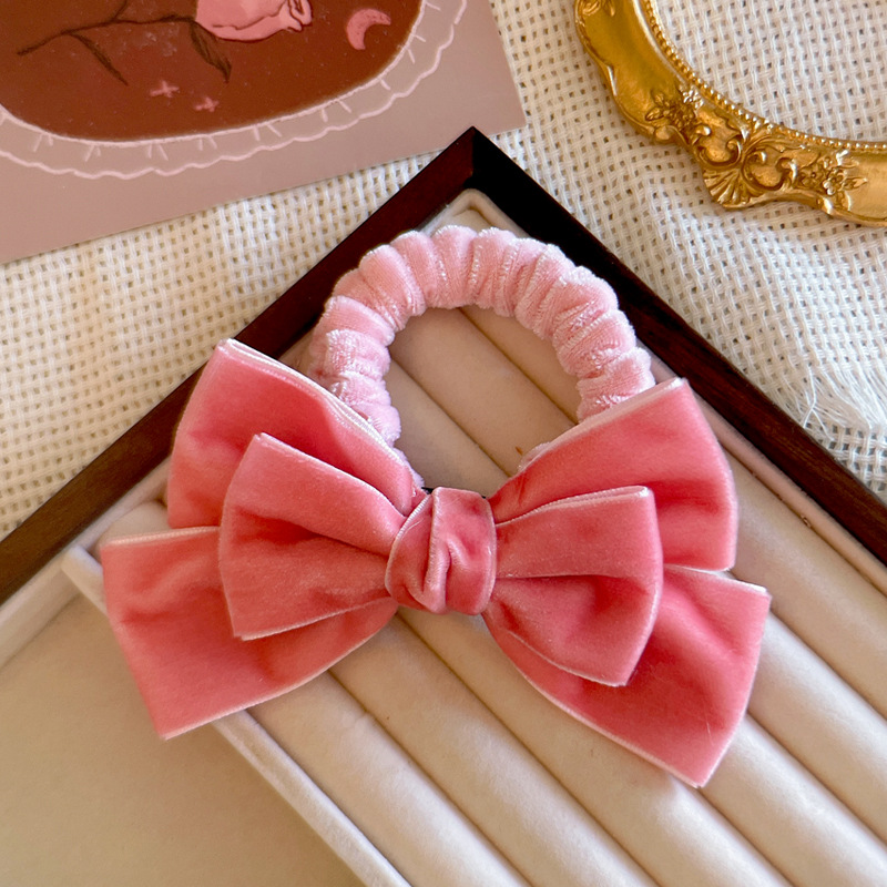 Cute Red Velvet Bow Hair Ties  - Hair Tie Velvet review and price