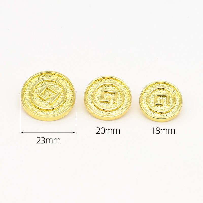 6pcs round Gold Metal Button E - Women Accessories In English review and price