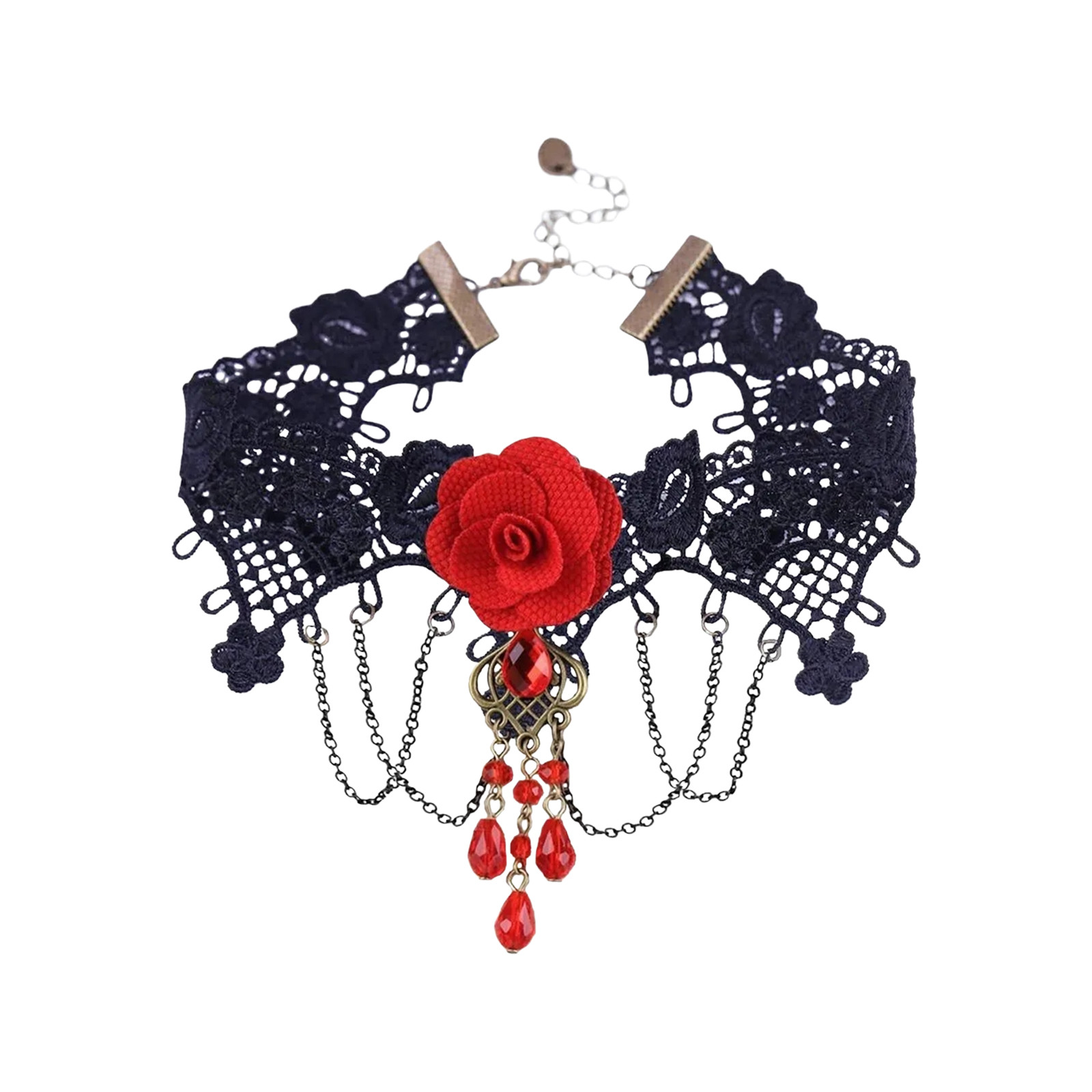 Court Gothic Black Lace Tie Ch - Women Jewelry Accessories For Black Dress review and price