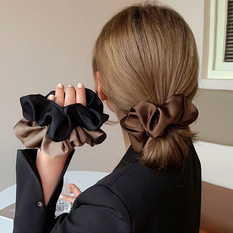 Korean Woman Big Elegant Silk  - Hair Tie Velvet review and price