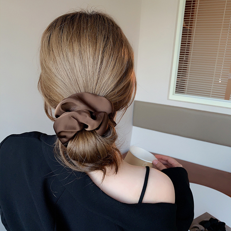 Korean Woman Big Elegant Silk  - Hair Tie Velvet review and price