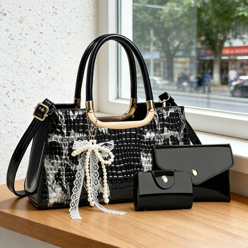 Women's Handbag Set, Crocodile - Women Accessories Set review and price