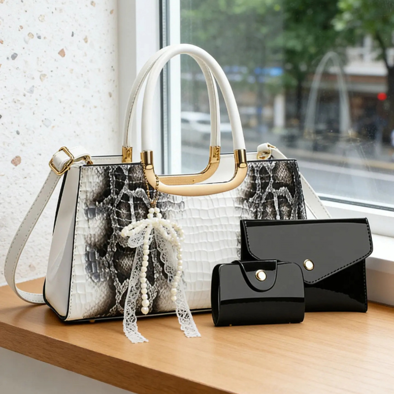 Women's Handbag Set, Crocodile - Women Accessories Set review and price