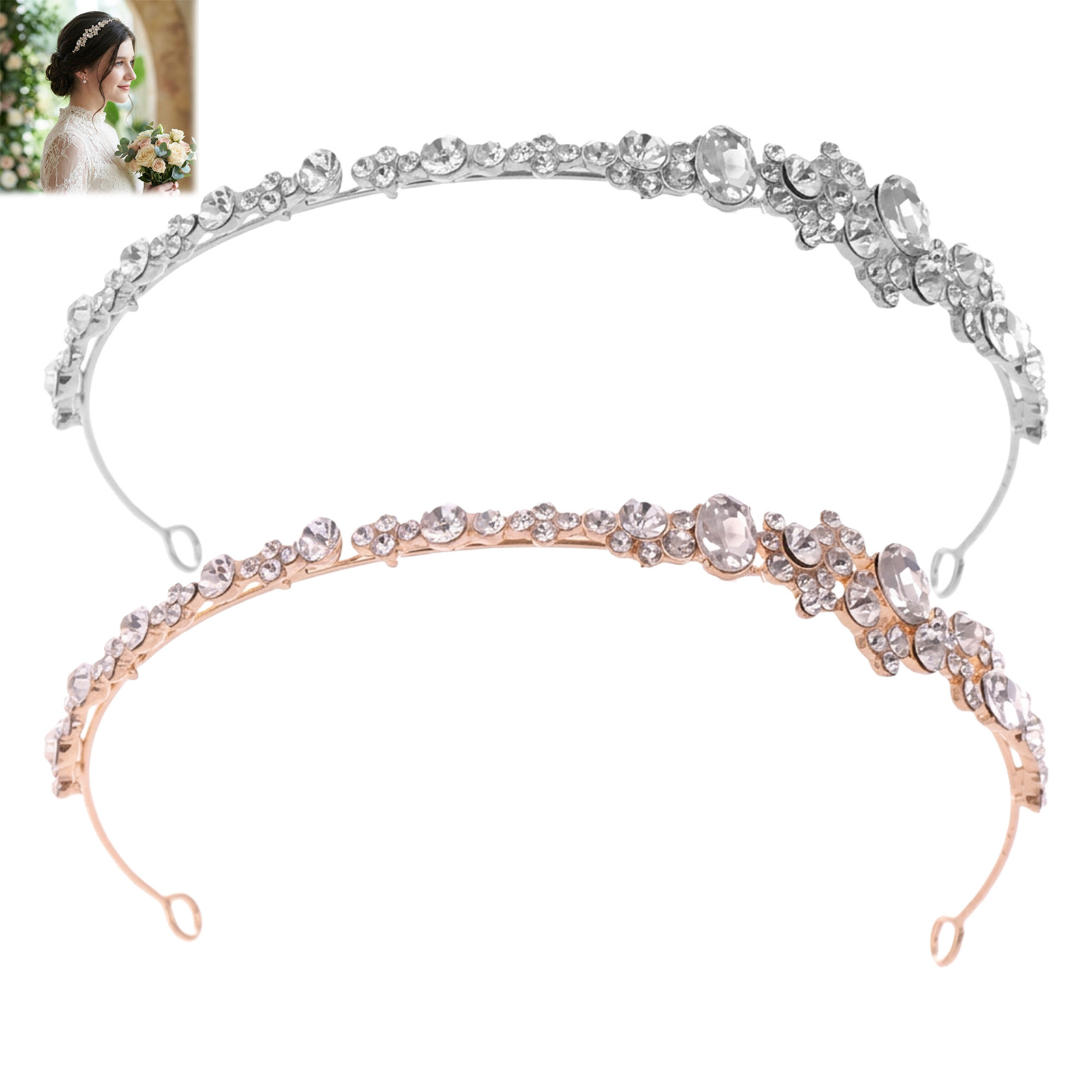 Alloy Rhinestone Crown Headban - Women'S Hair Accessories Wedding review and price