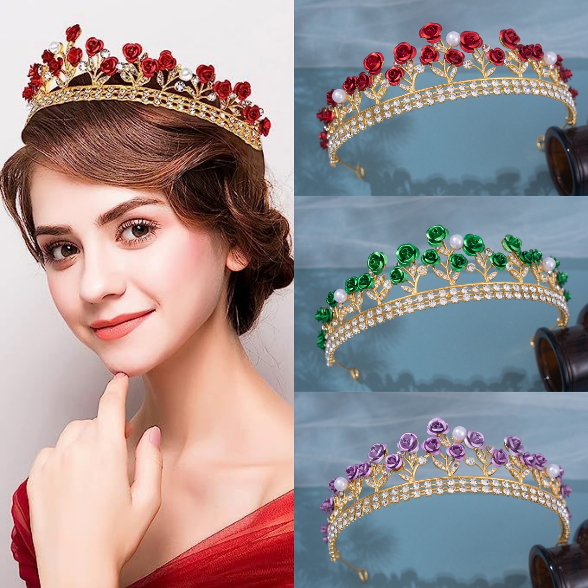 Baroque Ceramic Bridal Crown R - Women'S Hair Accessories Wedding review and price