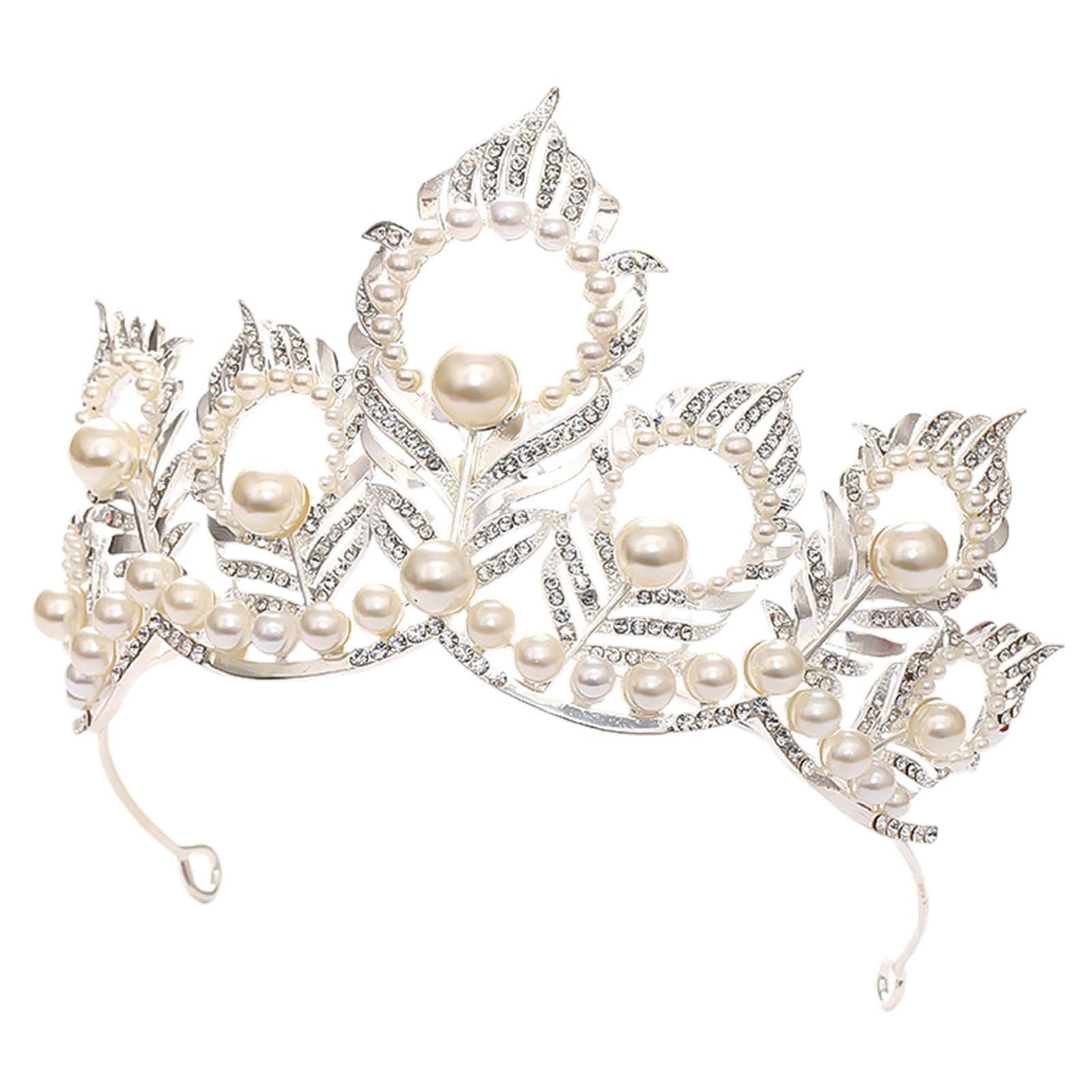 Pearl Crown Headpiece With Pea - Women'S Hair Accessories Wedding review and price